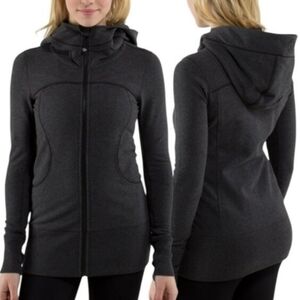 Lululemon Live Simply Jacket II Hoodie Heathered Black Gray 4